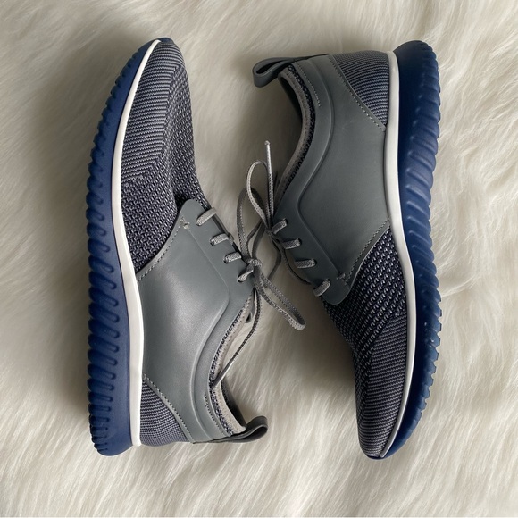 Cole Haan GrandMøtion (GrandMotion) Knit Gray & Blue Men’s Leather Sneakers - Picture 6 of 15
